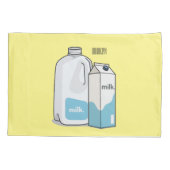Housse D'oreillers Illustration du lait (Dos)