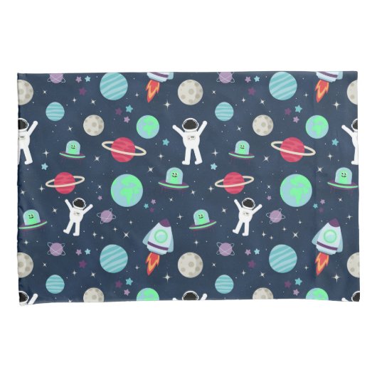 Housse D'oreillers Illustration du Motif spatial (devant-Droit)