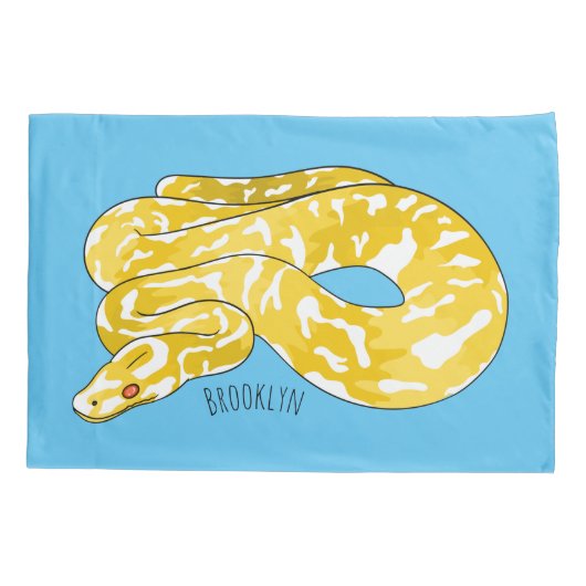 Housse D'oreillers Illustration du serpent python birman (Dos)