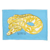 Housse D'oreillers Illustration du serpent python birman (devant)