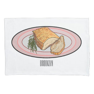 Housse D'oreillers Illustration du ventre de porc rôti