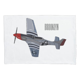 Housse D'oreillers Illustration d'un avion de chasse-bombardier