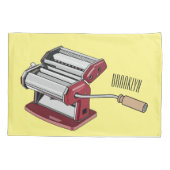 Housse D'oreillers Illustration d'un fabricant de pâtes alimentaires (Dos)