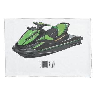 Housse D'oreillers Illustration Jet ski