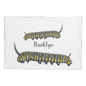 Housse D'oreillers Illustration Monarch caterpillar (Dos)