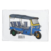 Housse D'oreillers Illustration Tuk tuk (Dos)