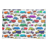 Housse D'oreillers Illustrations de camionnettes de style caricature (Dos)