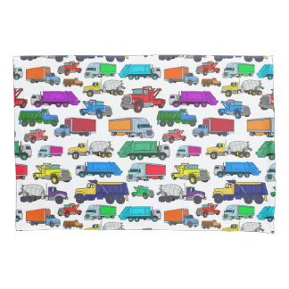 Housse D'oreillers Illustrations de camionnettes de style caricature