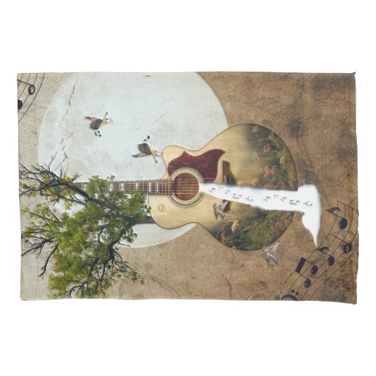 Housse D'oreillers Imaginaire de guitare décoré (devant)
