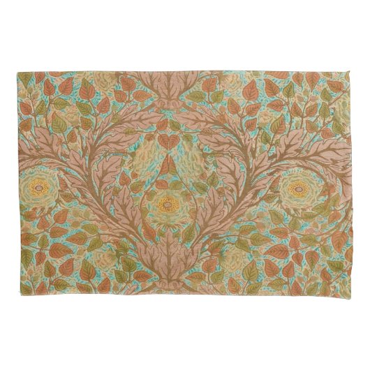 Housse D'oreillers Impression botanique victorienne de rose et feuill (devant)