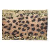 Housse D'oreillers Impression d'animal de Léopard Guépard Paillettes (Dos)