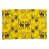 Housse D'oreillers Impression De Singe Et De Banane (devant-Droit)