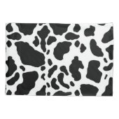 Housse D'oreillers Impression de vache noire et blanche (Dos)
