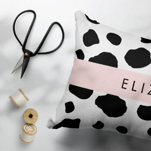 Housse D'oreillers Impression De Vache, Spots De Vache, Noir Et Blanc