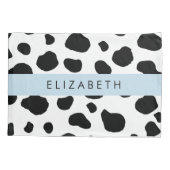 Housse D'oreillers Impression De Vache, Spots De Vache, Noir Et Blanc (Dos)