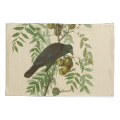 Housse D'oreillers Impression d'oiseau Grackle Violet d'Audubon Botan (Dos)
