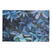 Housse D'oreillers Impression Feuille bleue (Dos-gauche)