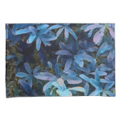 Housse D'oreillers Impression Feuille bleue (devant-Droit)