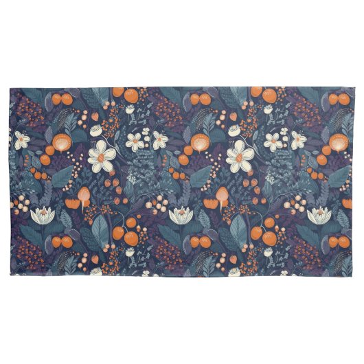 Housse D'oreillers Impression florale scandinave (devant-gauche)