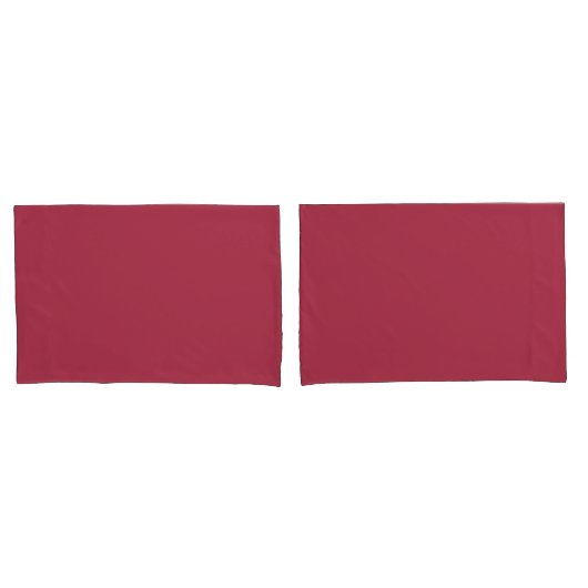 Housse D'oreillers Impression solide Rose assez profonde (devant-Set)