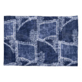 Housse D'oreillers Indigo Patchwork : Texturé Checked Elegance (Dos)
