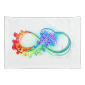 Housse D'oreillers Infinity avec Rainbow Jellyfish (Dos-Droit)