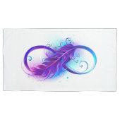 Housse D'oreillers Infinity with purple feather (devant-gauche)