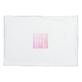 Housse D'oreillers Initiales de couple | Gradation rose subtile (Dos)