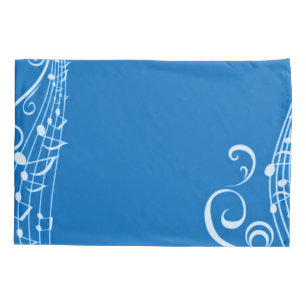 Housse D'oreillers Inspiration de notes musicales de bleus
