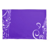 Housse D'oreillers Inspiration pourpre de notes musicales (devant)