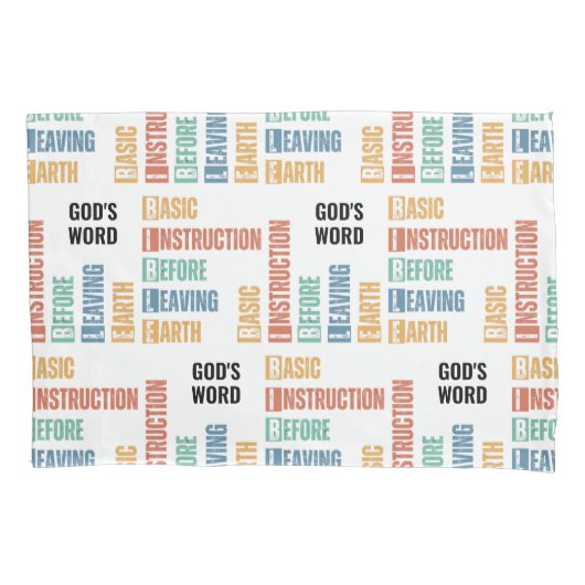 Housse D'oreillers Instruction de base de la BIBLE avant de quitter l (devant)