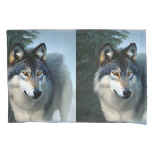 Housse D'oreillers Intrépide Loup De L'Arctique, Oreiller (devant)