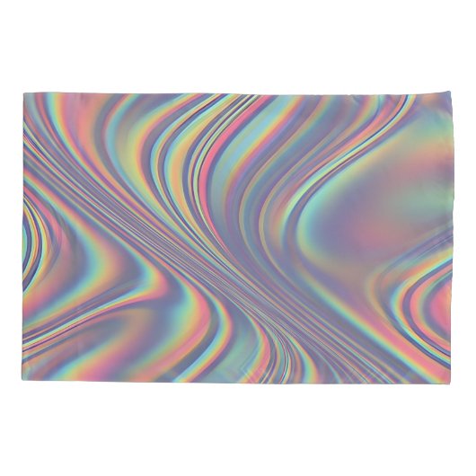Housse D'oreillers Iridescent Holographic Swirl Texture (Dos)