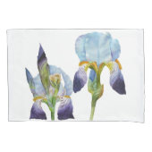 Housse D'oreillers Iris d'aquarelle (devant)