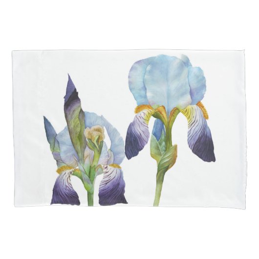 Housse D'oreillers Iris d'aquarelle (devant)