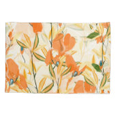 Housse D'oreillers Iris orange : motif floral transparent (Dos)