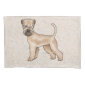 Housse D'oreillers Irlandais Doux Manipulé Terrier mignon chien beige (devant-gauche)