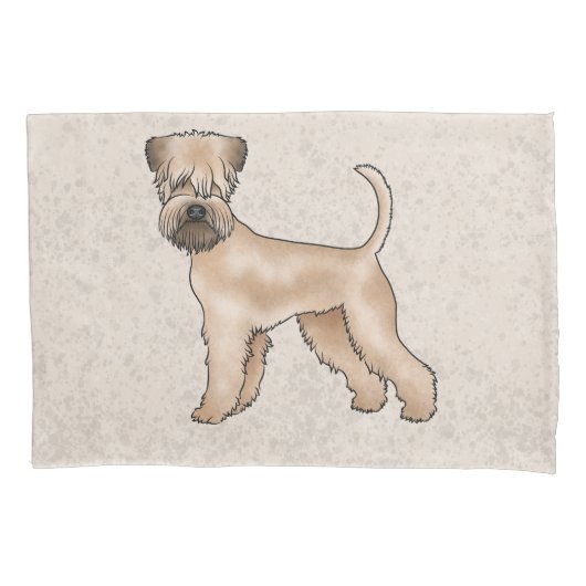 Housse D'oreillers Irlandais Doux Manipulé Terrier mignon chien beige (devant-gauche)