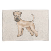 Housse D'oreillers Irlandais Doux Manipulé Terrier mignon chien beige (devant-Droit)