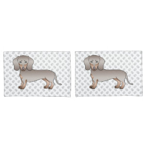 Housse D'oreillers Isabella Et Tan Court Poil Court Chien Dachshund E