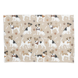 Housse D'oreillers Jack Russell Terrier Patrouilles et os