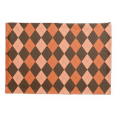 Housse D'oreillers Jacquard d'automne rétro orange et Brown (Dos-gauche)