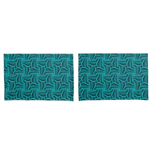 Housse D'oreillers Jade Et Noir (devant-Set)