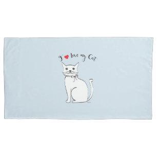 Housse D'oreillers J'aime mon super Chat, Stylish