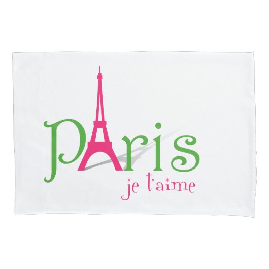 Housse D'oreillers J'aime Paris (devant)