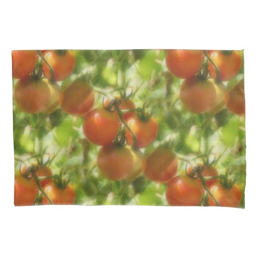 Housse D'oreillers Jardin Cherry Tomates Motif de la nature (devant)