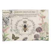 Housse D'oreillers Jardin d'abeilles Vintage moderne (devant-Droit)