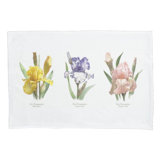Housse D'oreillers Jardin de fleurs d'iris (devant)