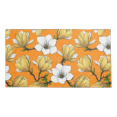 Housse D'oreillers Jardin de Magnolia en jaune (Dos-gauche)