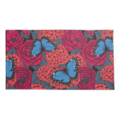 Housse D'oreillers Jardin de morpho bleu (Dos-gauche)